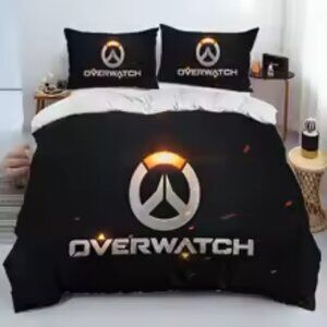 NEW OW Overwatch Game Gamer DVA Duvet Bedding Set Full